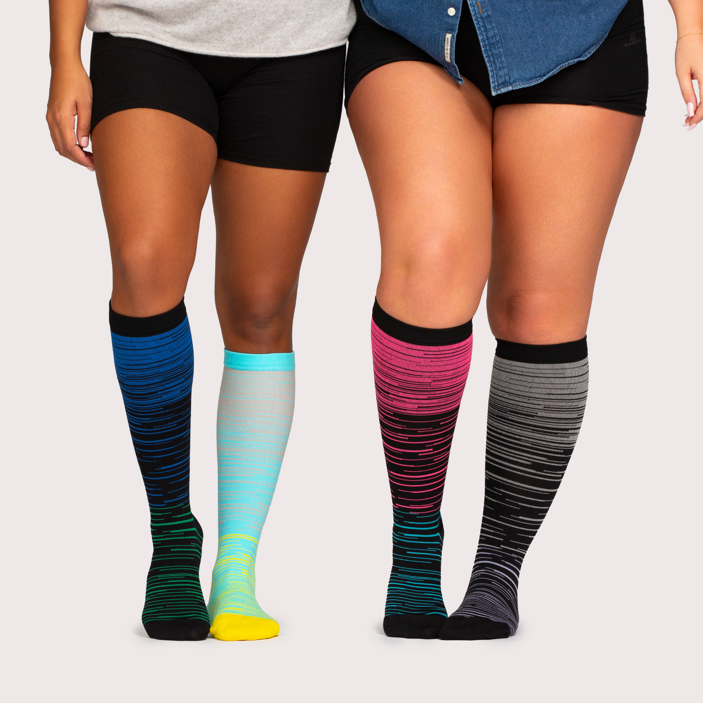 Wide Compression Socks For Pain Relief (Stripes)
