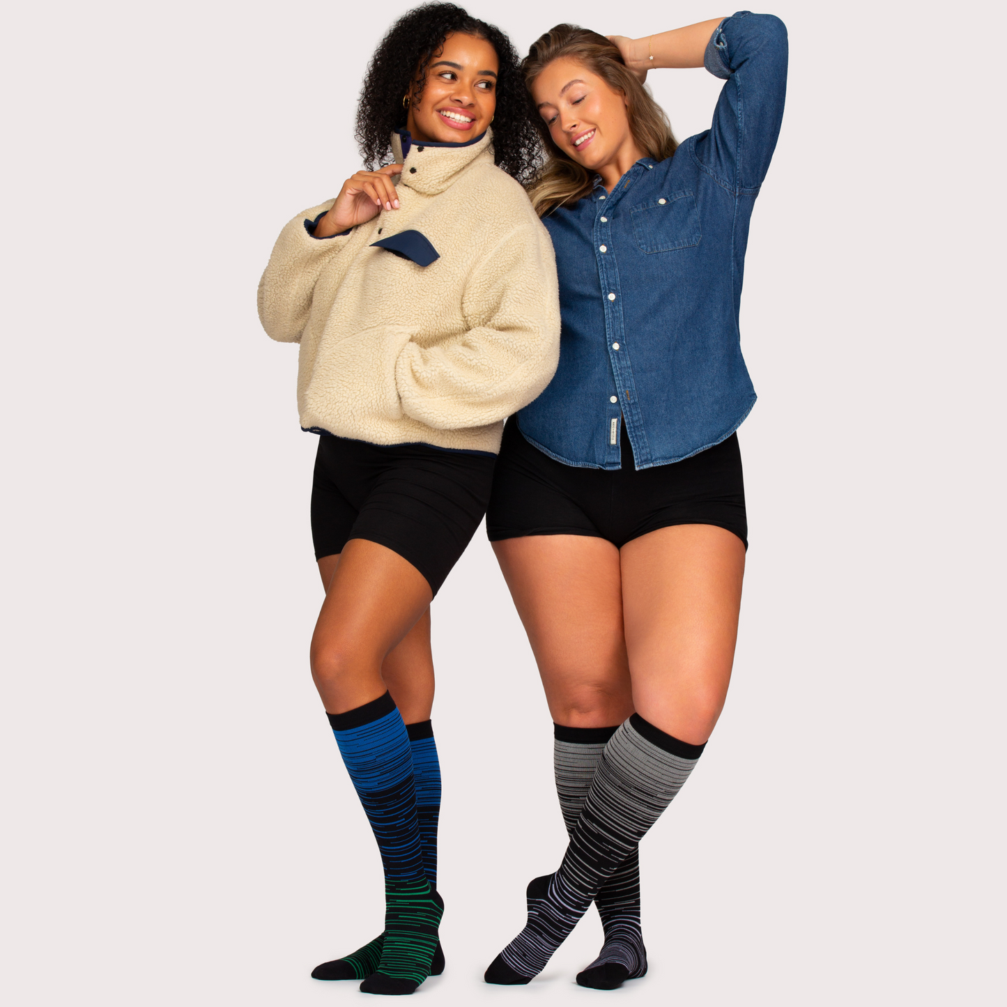 Wide Compression Socks For Pain Relief (Stripes)