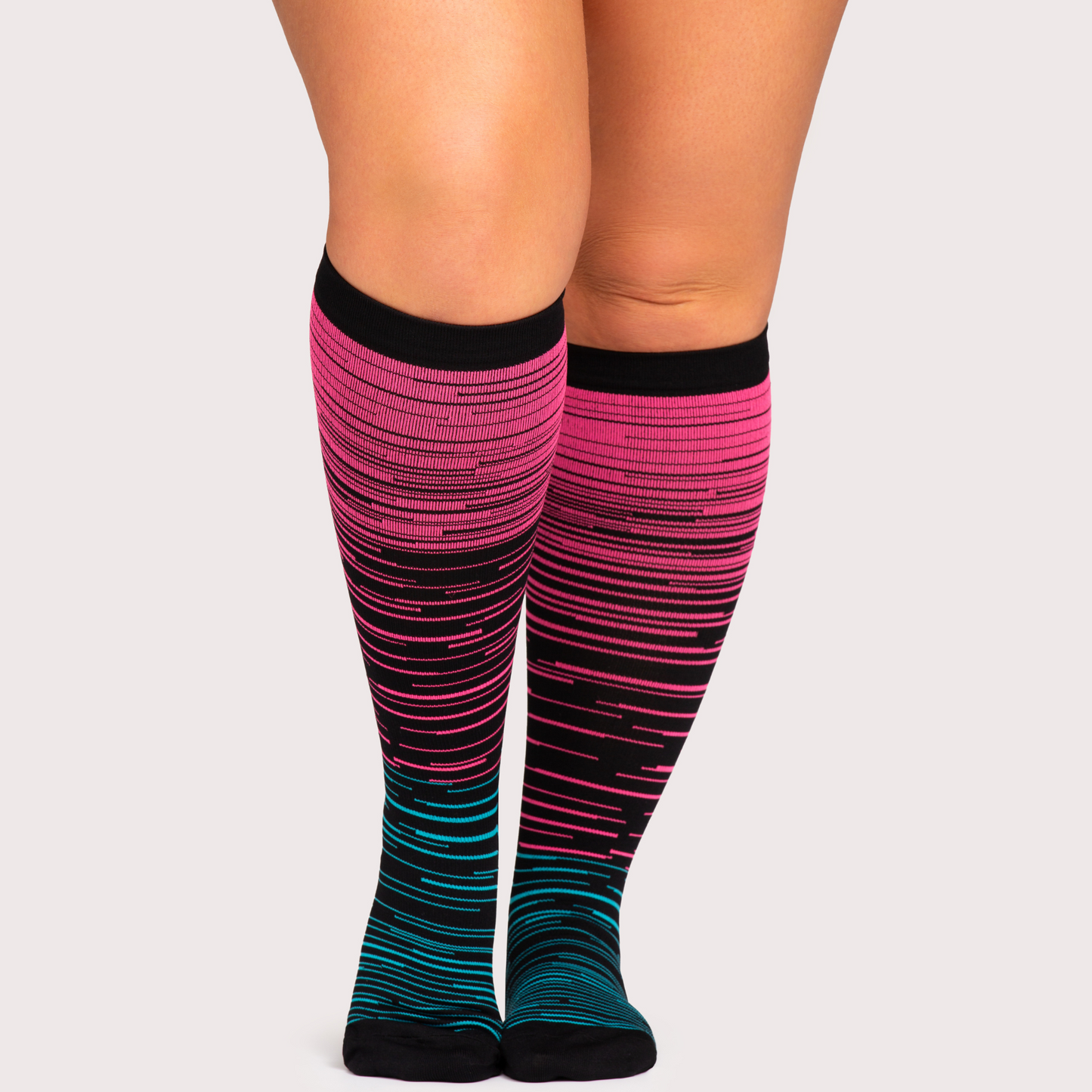 Wide Compression Socks For Pain Relief (Stripes)
